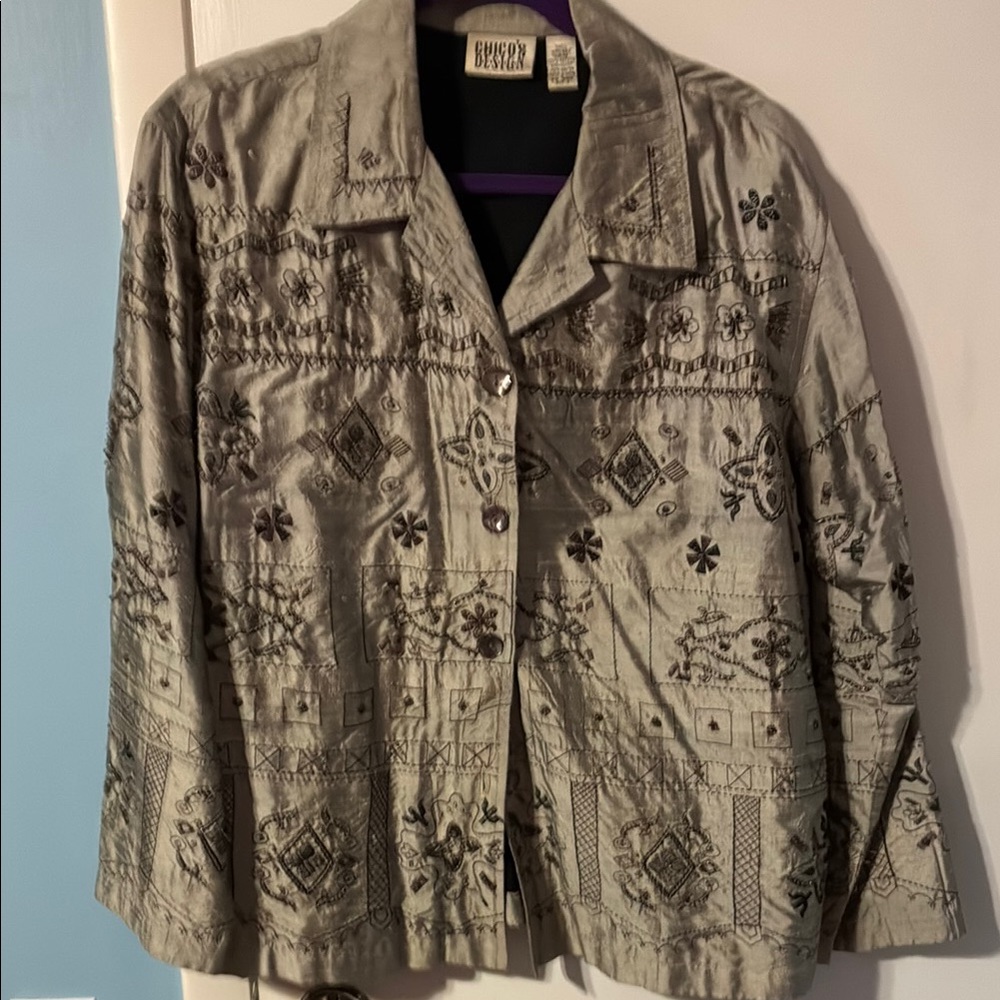 Bechamel Women's Embroidered Gray Jacket